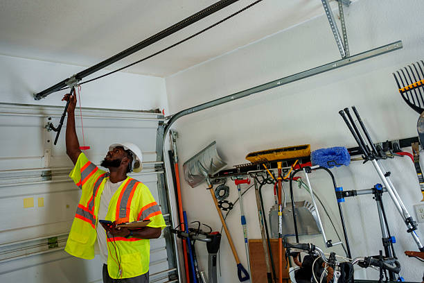 Professional Garage Door technician working in Wright, FL
